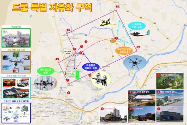 김천의 ‘드론 특별 자유화구역’. 사진제공=김천시