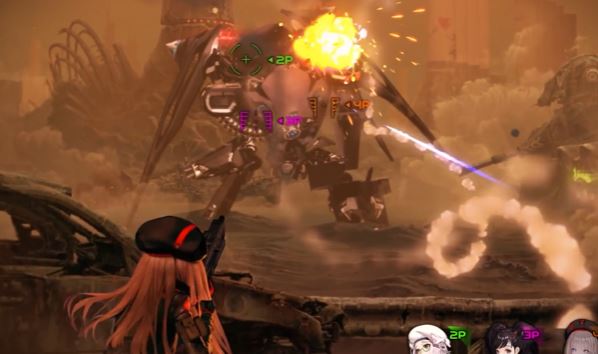 '니케'는 모바일게임에서 흔치 않은 TPS게임방식을 선보인다. 사진=시프트업 동영상 중