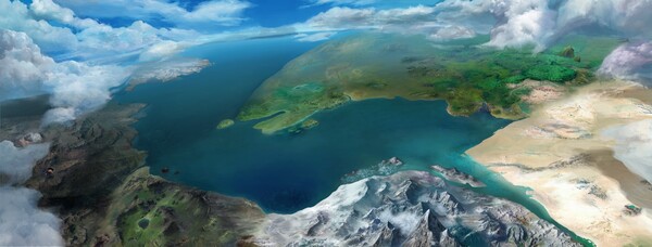 [’와일드본’ 텔루스 행성 전경]