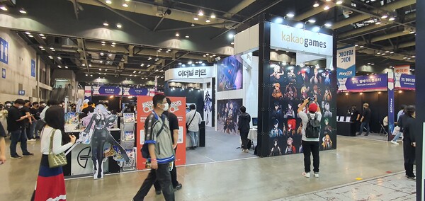 카카오게임스 부스. 사진=박명기
