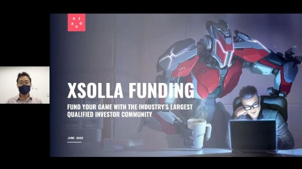 게임 개발사의 투자 유치를 위한 게임 펀딩 웨비나 장면. 사진=엑솔라