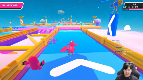 폴가이즈를 즐기는 인기 스트리머 '침착맨(상), 동수칸(하)' - 자료 출처 : 침착맨, 동수칸 유튜브