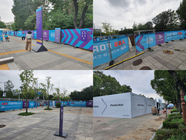 종합운동장 주변은 바리게이트로 인해 미로처럼 복잡하여 행사장의 위치를 찾는데 어려움이 많았다. 