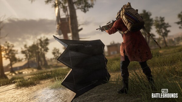 배틀그라운드 신규 아이템 접이식 방패