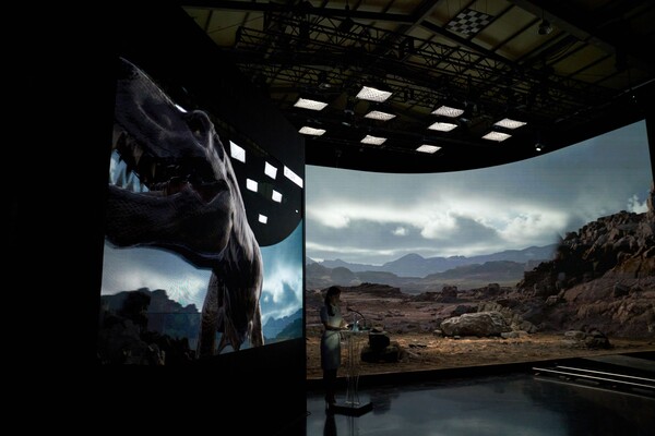 비브스튜디오스 데모데이 증강현실(AR) 시연. 사진=비브스튜이오스