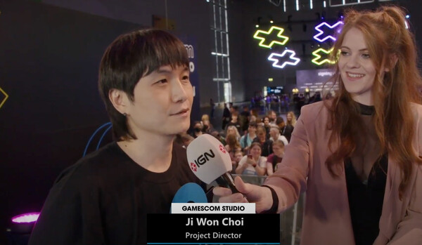 네오위즈 최지원 PD가 게임스컴 어워드 현장에서 P의 거짓 수상 소감을 전했다.