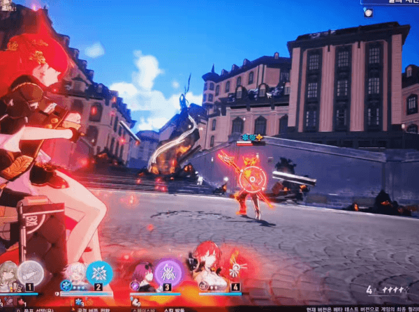 캐릭터 '히메코'의 필살기 연출