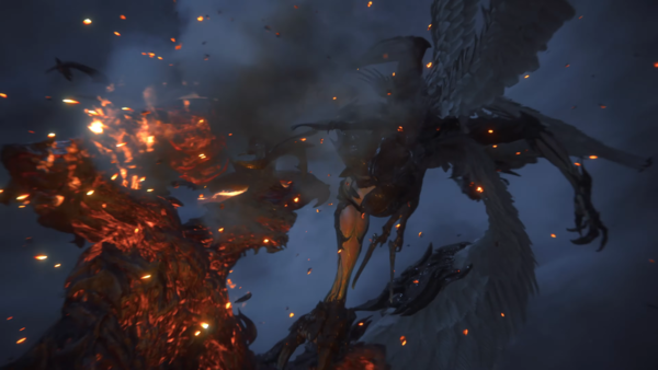 이프리트(좌)와 가루다의 전투 