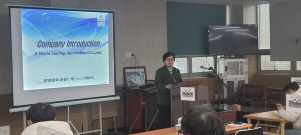 이창은 영일엔지니어링 대표가 학생들과 질의응답 시간을 가졌다. 사진=영일엔지니어링