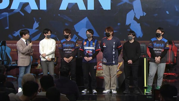 - 일본팀 (좌측) 노비, 치쿠린, 치리치리, 핀야, 타케 선수