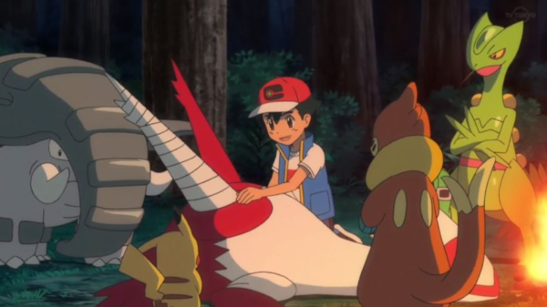 - 다친 라티아스를 간호하는 지우