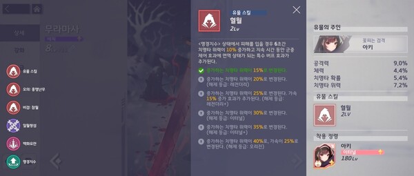 - 심플하고 강한 효과의 유물 스킬 혈월