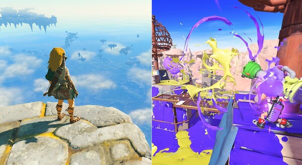 - 닌텐도의 대표작 '젤다의 전설 티어스 오브 더 킹덤(좌)'', '스플래툰3' 