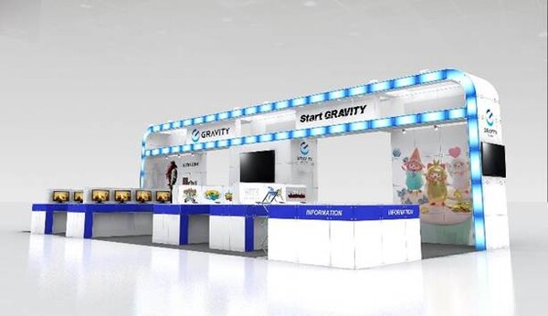 - 그라비티 2023 플레이엑스포 부스 디자인 