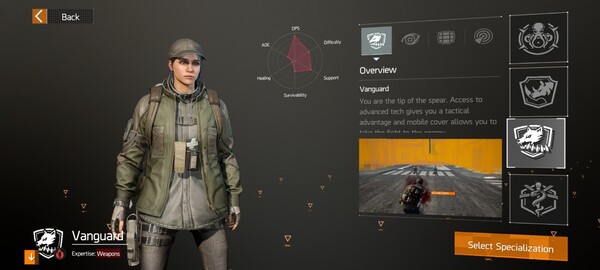 - 공격에 특화된 전문화 직업 '뱅가드'