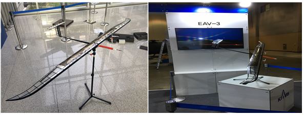 성층권 53시간 연속비행 및 고도 22km 상승하는 성층권 무인기인 EAV-3. 사진=한국항공우주연구원