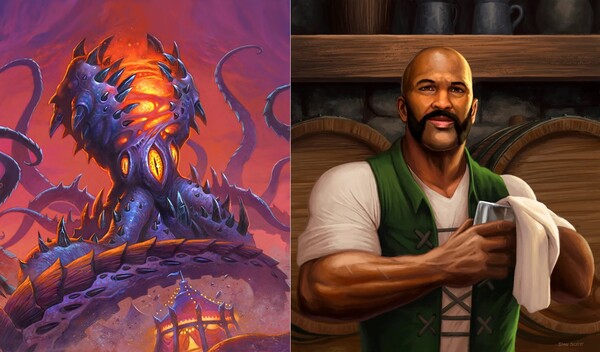 - 느조스와 바텐더 밥은 하스스톤에서 먼저 등장한 캐릭터다 