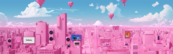 강남대로를 표현한 미디어아트. 사진=비브스튜디오스