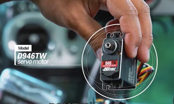 하이텍 D946TW 서보모터. 사진=하이텍 유튜브