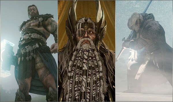 오딘에서 만나볼 수 있는 절대자 ‘토르(왼쪽부터)’, ‘오딘’, ‘티르’