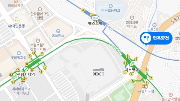 - 면옥향천 위치(출처: 네이버 지도)