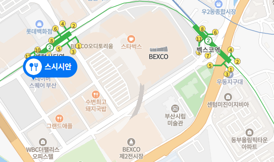 - 스시시안 위치(출처: 네이버 지도)