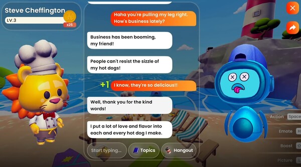 - 캠파이어에서는 플레이어의 대답에 의해 NPC 호감도가 변경된다 