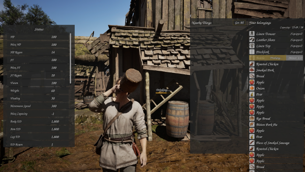 - 좀비의 위협 외에도 체력, 허기 등 캐릭터의 상태도 신경써야 한다