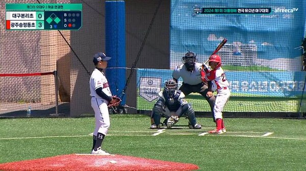 지난 5월 아프리카TV에서 생중계된 제1회 대통령배 전국 유소년 야구대회