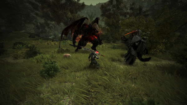 - 불사신 조드와 해골 기사가 싸우는 모습을 검은사막에서 보네