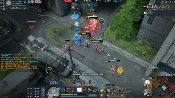 - 죽을 듯 말듯 아슬아슬하게 줄타기를 하는 브루저입니다