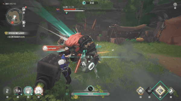 - 태그 액션과 속성을 바탕으로 한 전투가 핵심이다