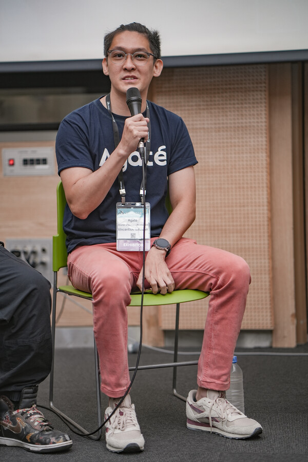 지스타2024에 참석한 아가테 이스마완 부사장. 사진=아가테