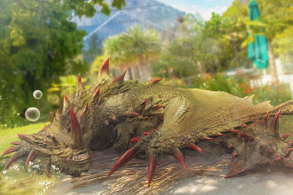 - 헌터들에겐 익숙할 에스피나스의 자는 모습 "몬스터 헌터 나우에서는 전투에서 자는 모습이 나오진 않을 듯하다"