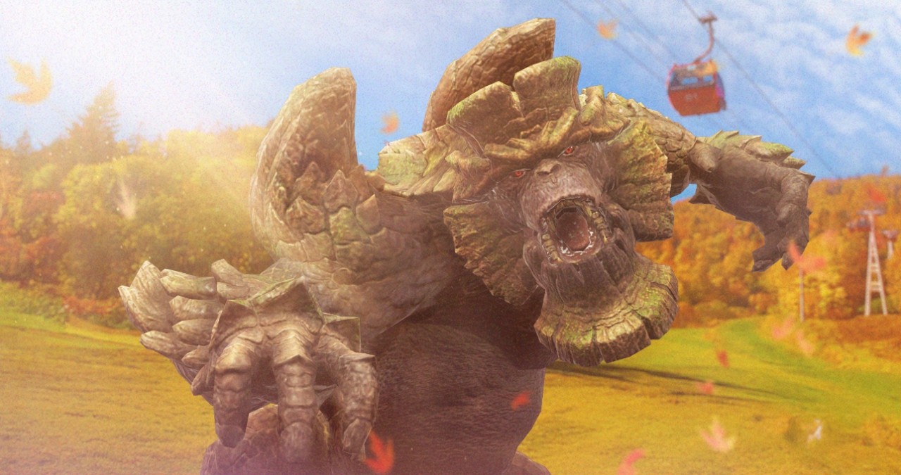 - 가란고르무 "원래는 온순하다는 설정이 있지만, 보자마자 싸우는 몬스터 헌터 나우에선 기대할 수 없는 일면일 것이다"