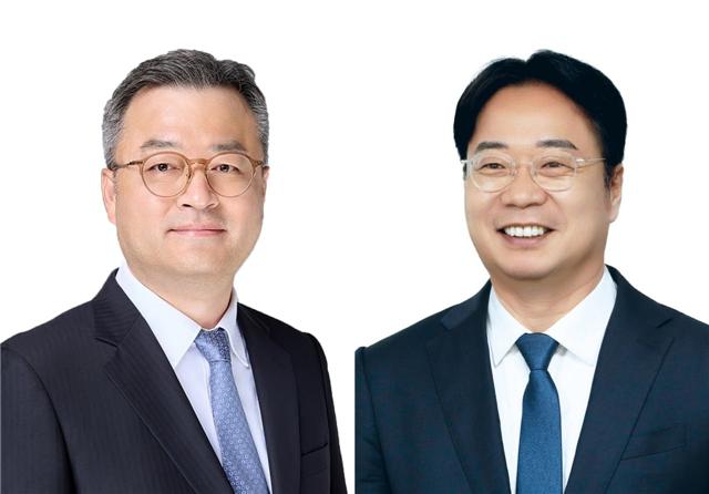 전제철 부산교육대학교 총장 후보자-이재성 더불어민주당 부산시당 위원장(오른쪽)