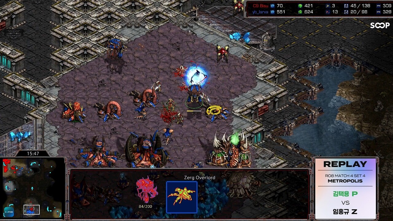 - 엘리전 집중력 싸움에서 김택용이 승리했다