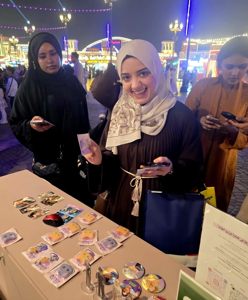 히잡을 쓴 두바이의 여성 팬. 사진=이선진